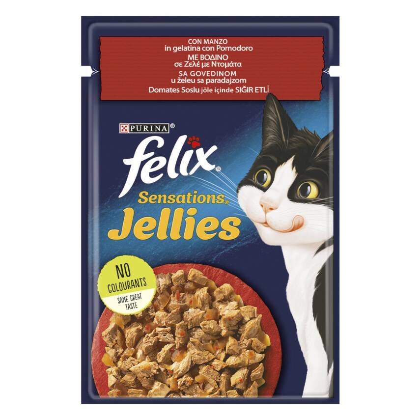 Felix Sensation Etli Domatesli Yaş Mama 85G - 1