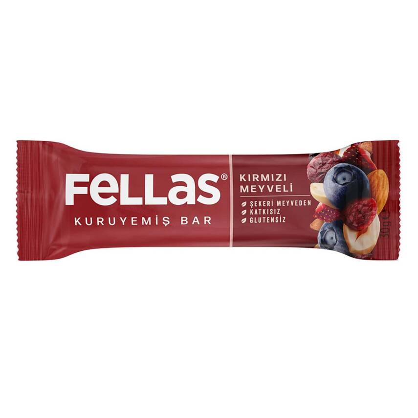 Fellas Kırmızı Meyveli Kuruyemiş Bar 30 G - 1