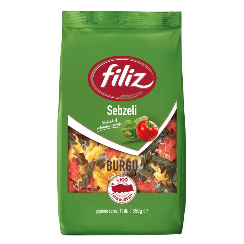 Filiz Sebzeli Burgu Makarna 350 G - 1