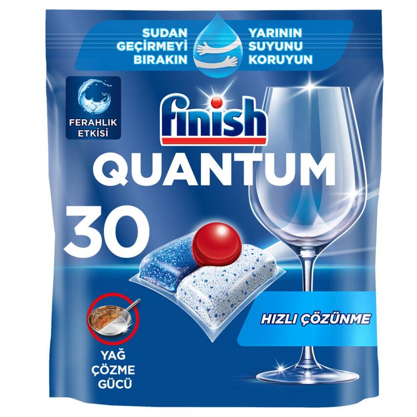 Finish Quantum 30 Kapsül Bulaşık Makinesi Deterjanı Tableti - 1