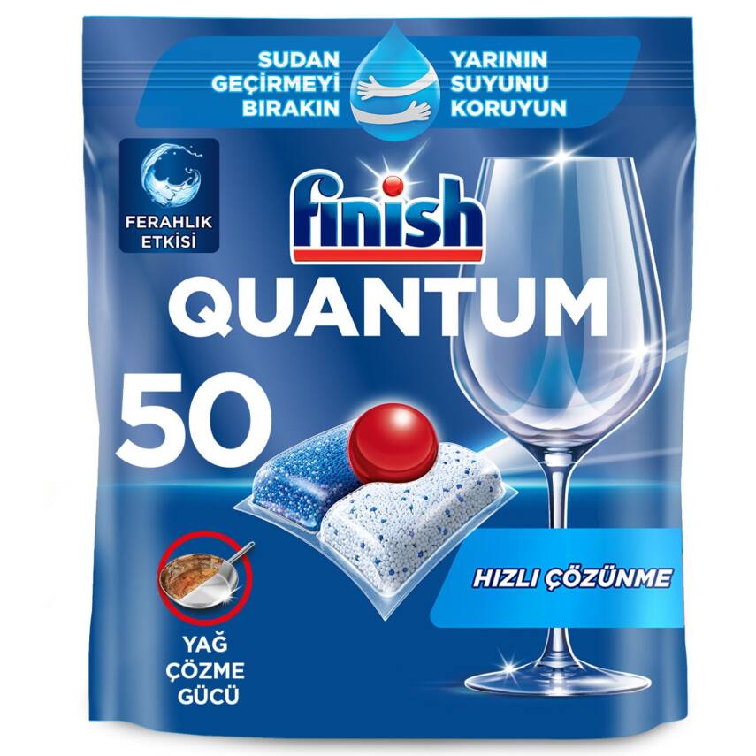 Finish Quantum 50 Kapsül Bulaşık Makinesi Deterjanı Tableti - 1