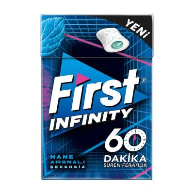 First 60 Dk Infinity Nane Aromalı Şekersiz Dolgulu Draje Sakız 19.5 G - First