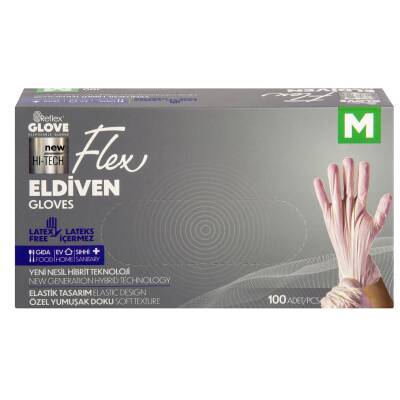 Flex Eldiven Krem M Beden 100'Lü - Flex