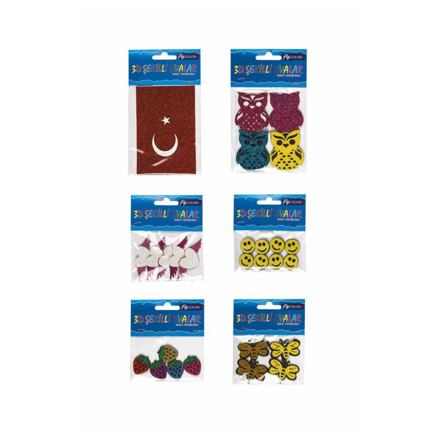 Fly 3 Boyutlu Eva Simli Şekilli Yapışkanlı - 1