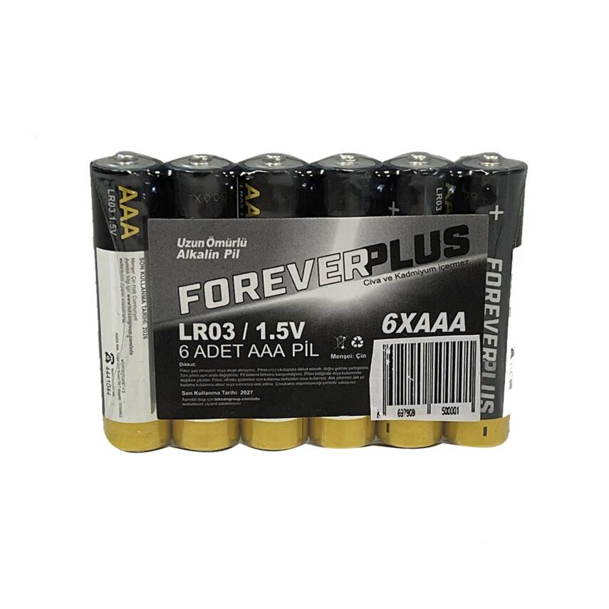 Forever Plus Alkalin İnce Pil 6'lı - 1