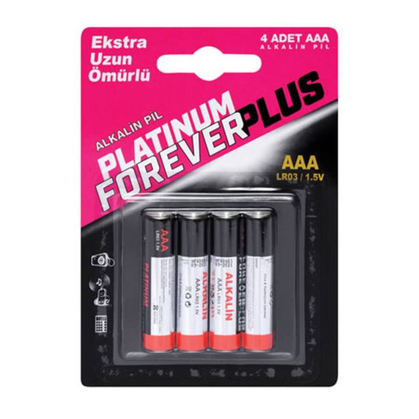Forever Plus Platınum Alkalin İnce Pil 4'lü - 1