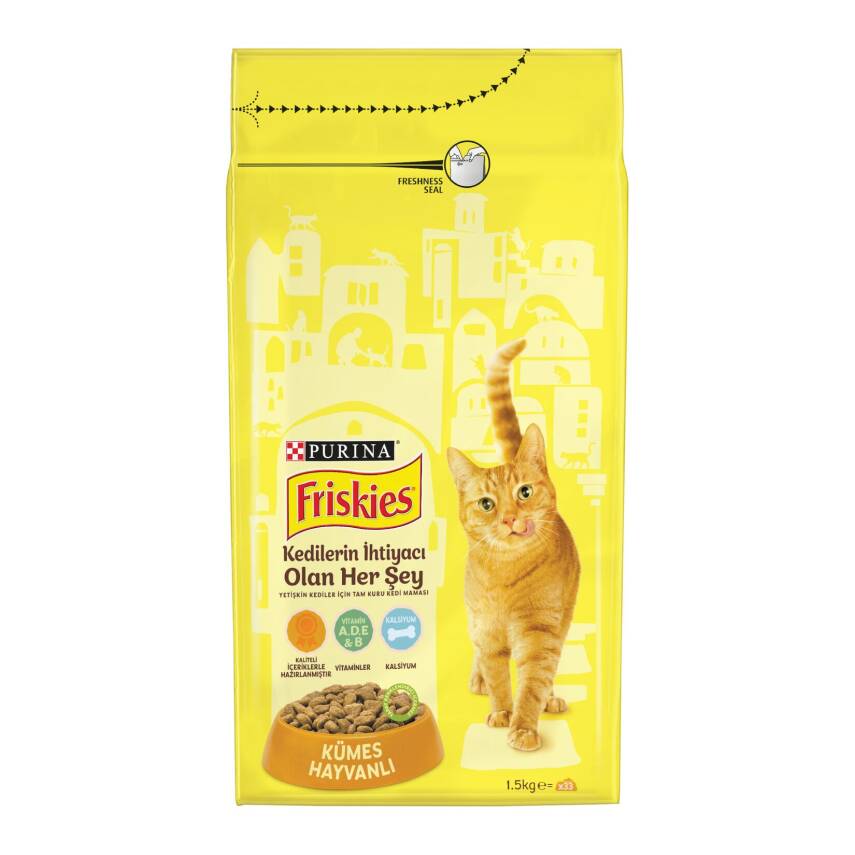 Friskies Yetişkin Kümes Hayvan Kuru Kedi Maması 1.5 Kg - 1