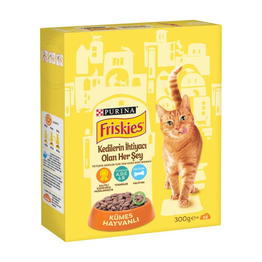 Friskies Yetişkin Kümes Hayvan Kuru Kedi Maması 300 G - 1