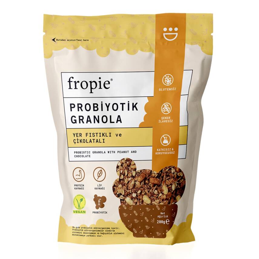 Fropie Yer Fıstıklı&Çikolatalı Probiyotik Granola 200 G - 1