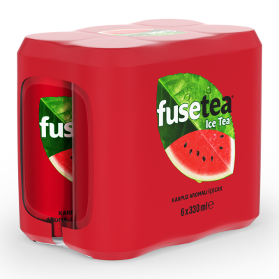 Fuse Tea Karpuz Aromalı Soğuk Çay Kutu 6x330 ML - Fuse tea