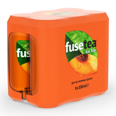 Fuse Tea Şeftali Aromalı Soğuk Çay Kutu 6x330 ML - Fuse tea