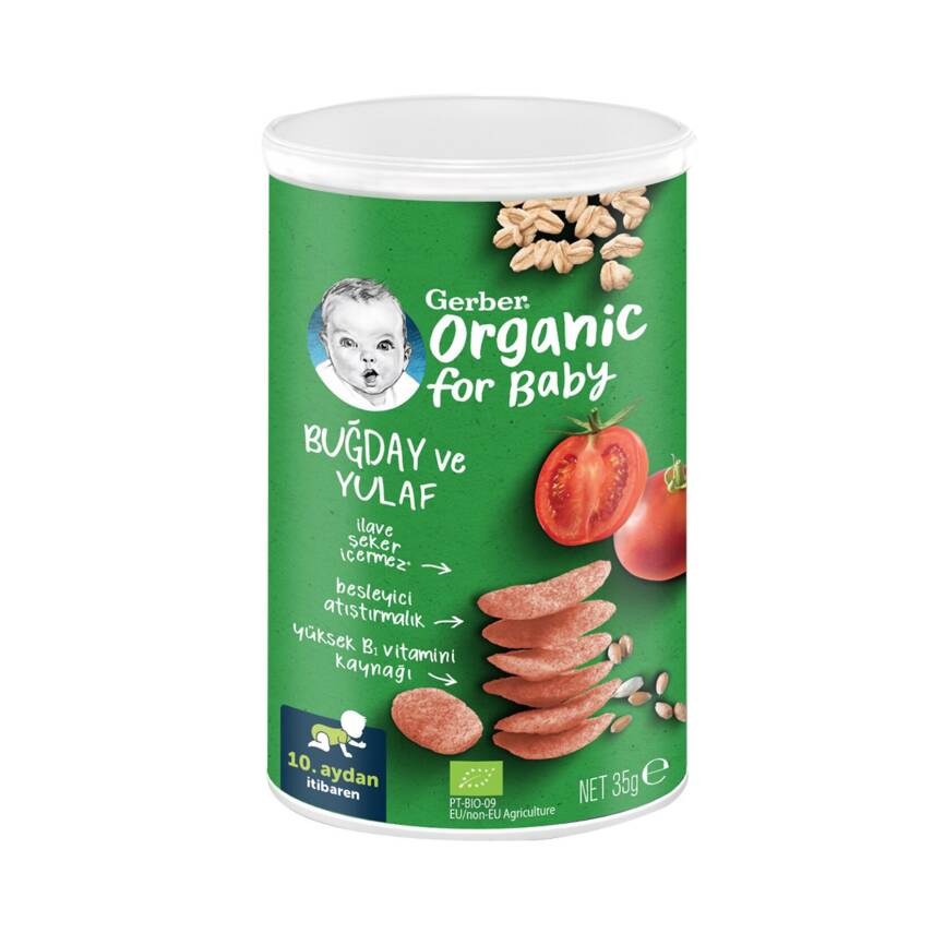 Gerber Organik Buğdaylı Yulaflı Kraker 35 G - 1