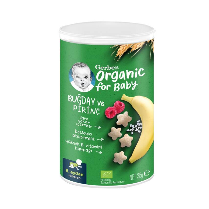 Gerber Organik Pirinçli Buğdaylı Kraker 35 G - 1