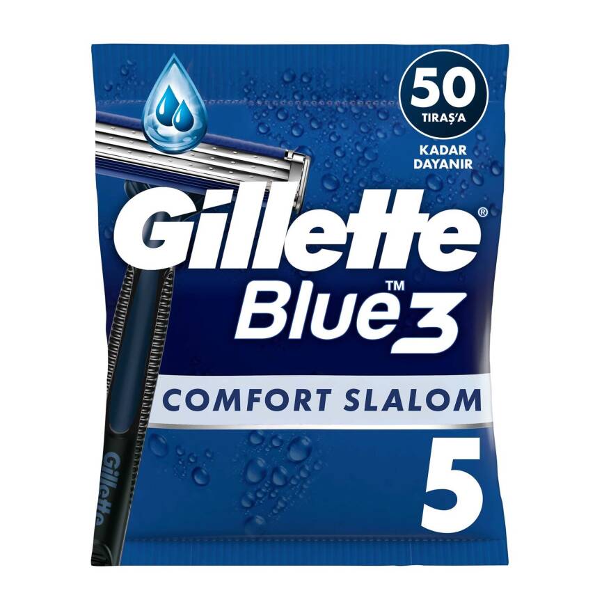 Gilette Blue 3 Comfort Slalom Tıraş Bıçağı 5''li - 1