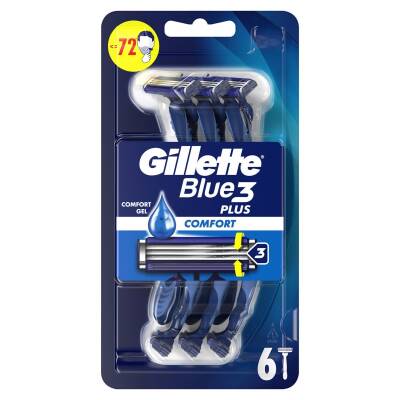 Gillette Blue3 Plus Comfort Kullan At Tıraş Bıçağı 6 Adet - Gilette
