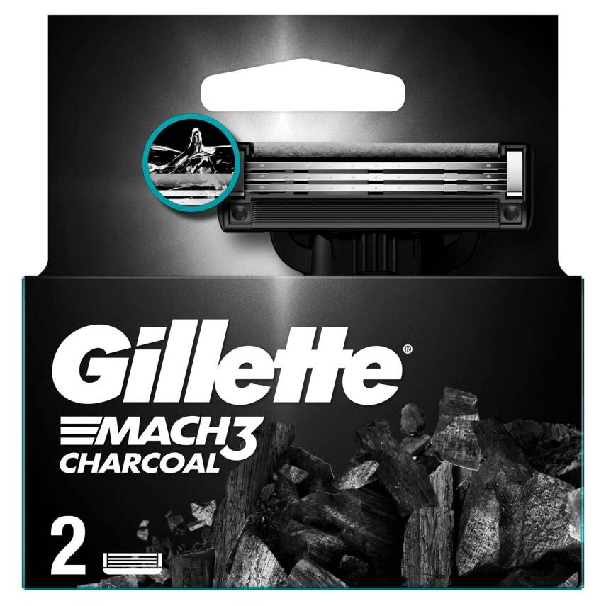 Gillette Mach3 Kömür Yedek Tıraş Bıçağı 2'li - 1