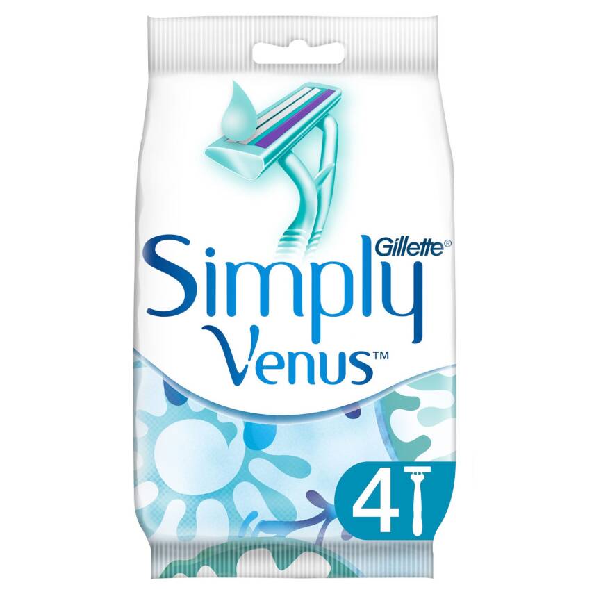 Gillette Simply Venus 2 Kullan At Kadın Tıraş Bıçağı 4 Adet - 1