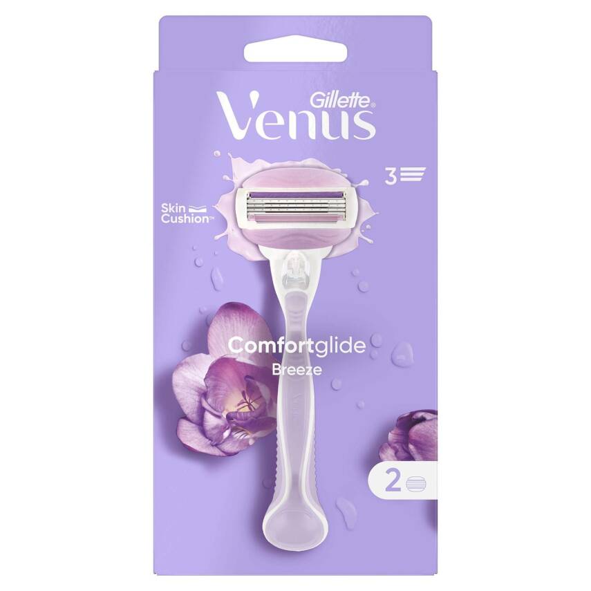 Gillette Venus Comfortglide Breeze Tıraş Makinesi + 2 Adet Yedek Başlık - 1