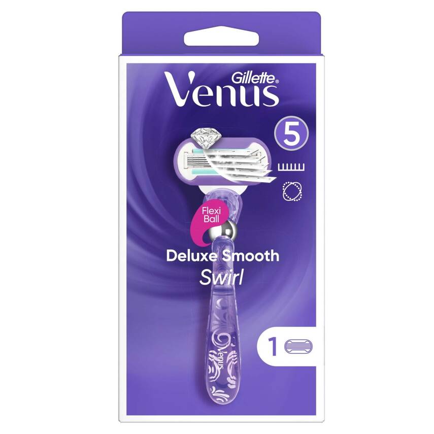 Gillette Venus Extra Smooth Swirl Tıraş Makinesi + Yedek Başlık - 1