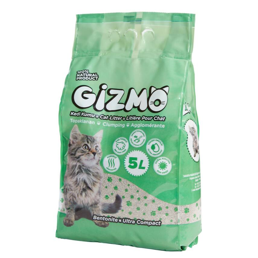Gizmo Topaklanan İnce Taneli Kedi Kumu 5 L - 1