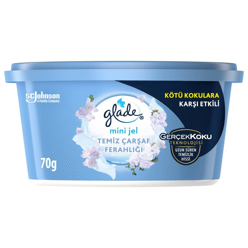 Glade Hava Tazeleyici Mini Jel Temiz Çarşaf Ferahlığı 70g - 1