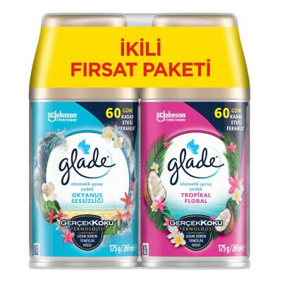 Glade Otomatik Sprey Yedek Okyanus + Tropikal 2'li - Glade