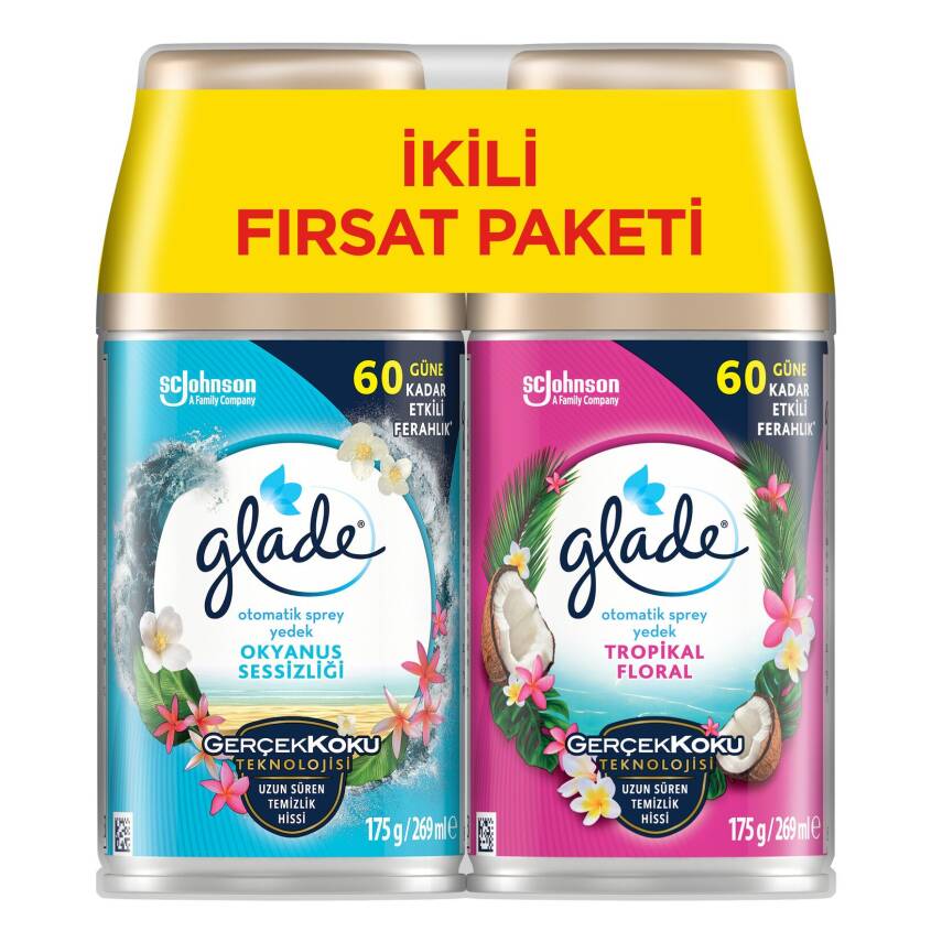 Glade Otomatik Sprey Yedek Okyanus + Tropikal 2'li - 1