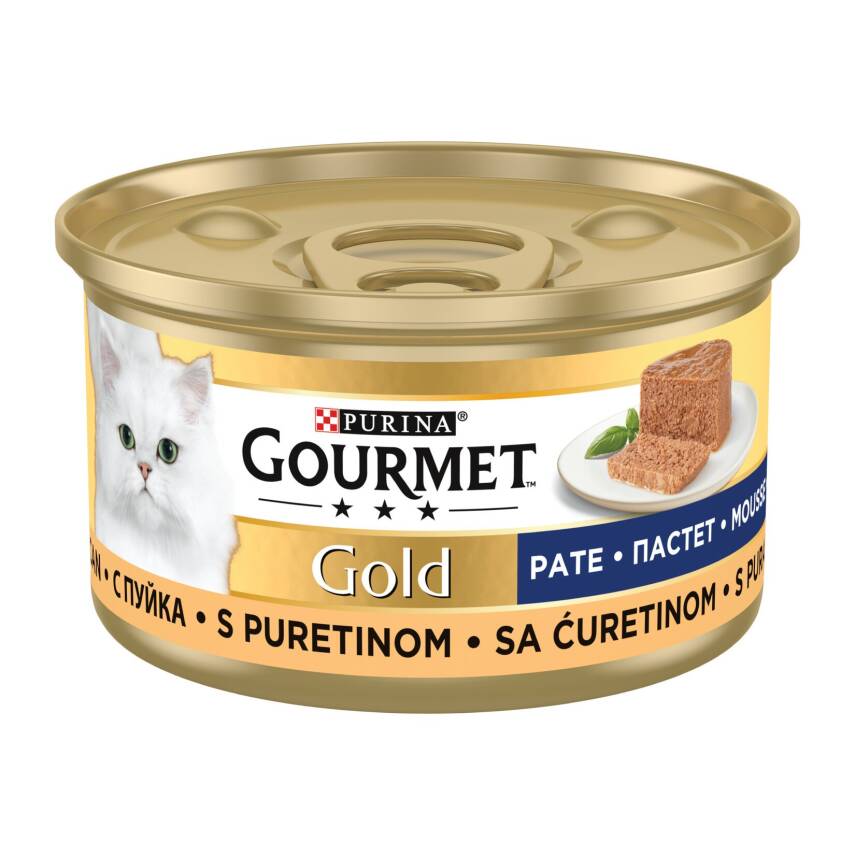 Gourmet Gold Kıyılmış Hindili Yaş Kedi Maması Konserve 85 G - 1
