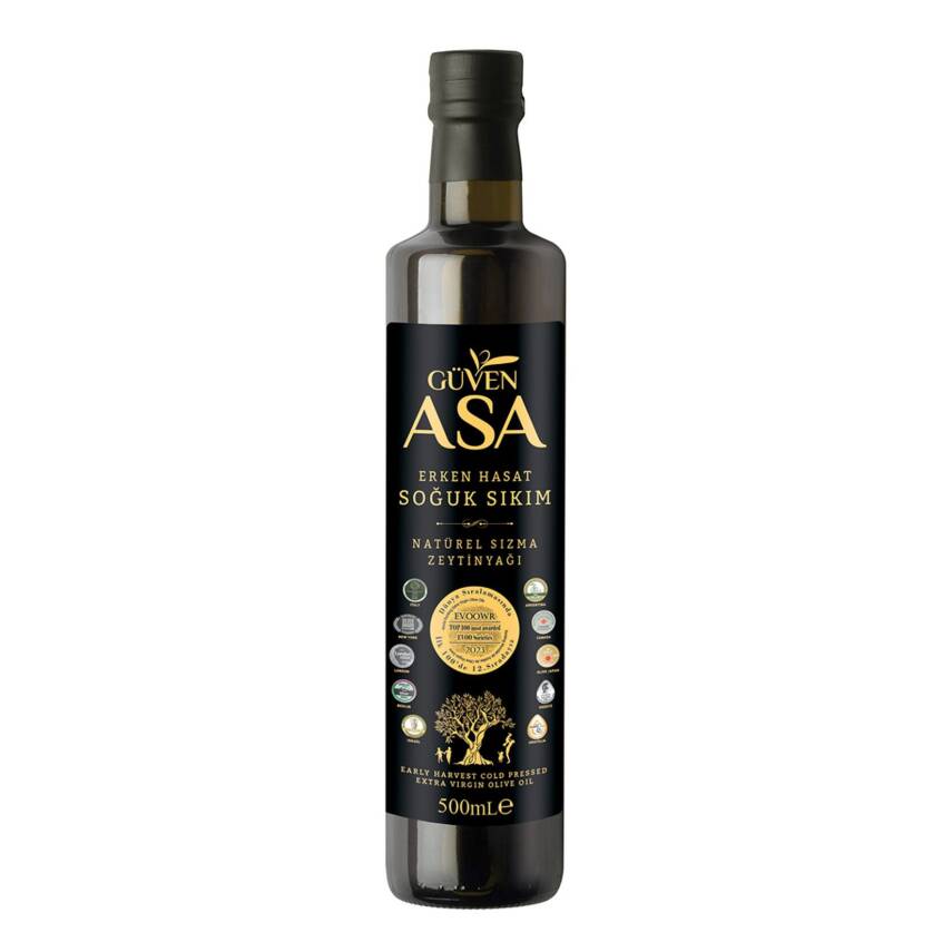 Güven Asa Erken Hasat Soğuk Sıkım Natürel Sızma Zeytinyağı 500 Ml - 1