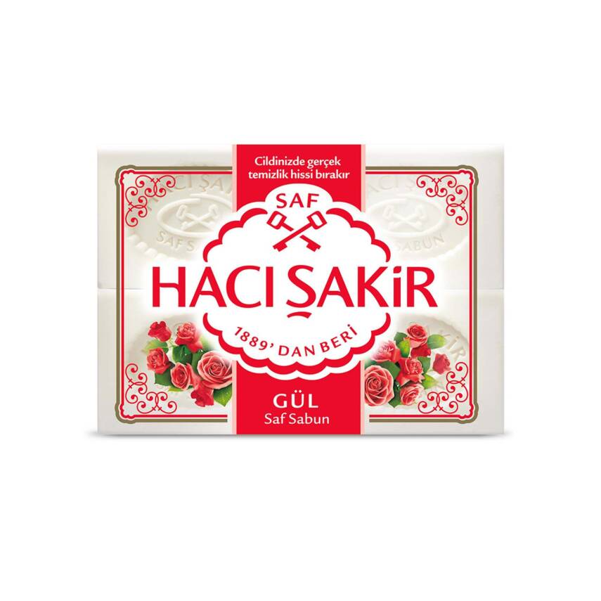 Hacı Şakir Gül Beyaz Kalıp Sabun 4X150 G - 1