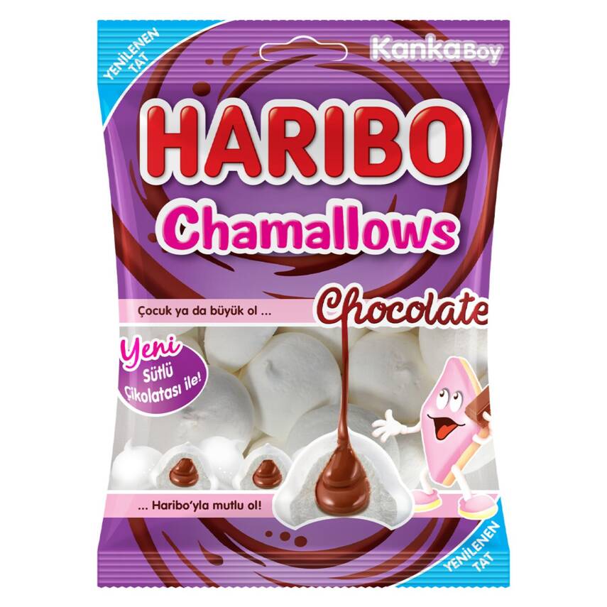 Haribo Chamallows Çikolata Dolgulu Marshmallow 62 G - 1