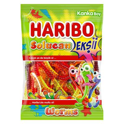 Haribo Ekşili Solucan Karışık Yumuşak Şekerleme 70 G - Haribo