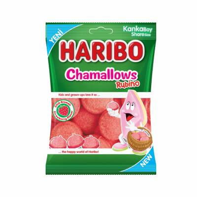 Haribo Rubino Çilek Aromalı Marshmallow 70 G - Haribo