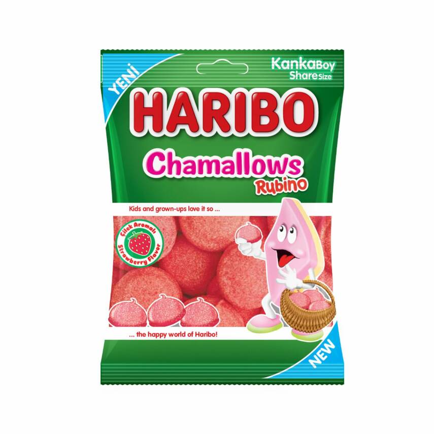 Haribo Rubino Çilek Aromalı Marshmallow 70 G - 1