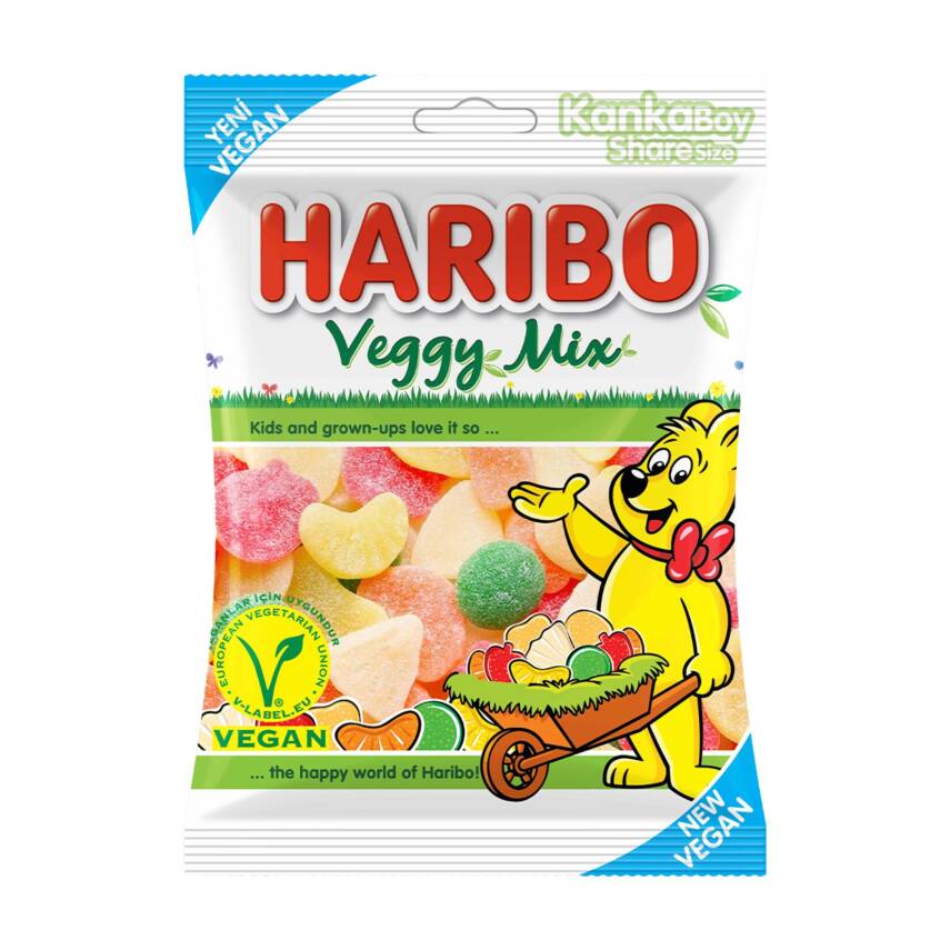 Haribo Veggy Mix Meyve Aromalı Yumuşak Şekerleme 80 G - 1