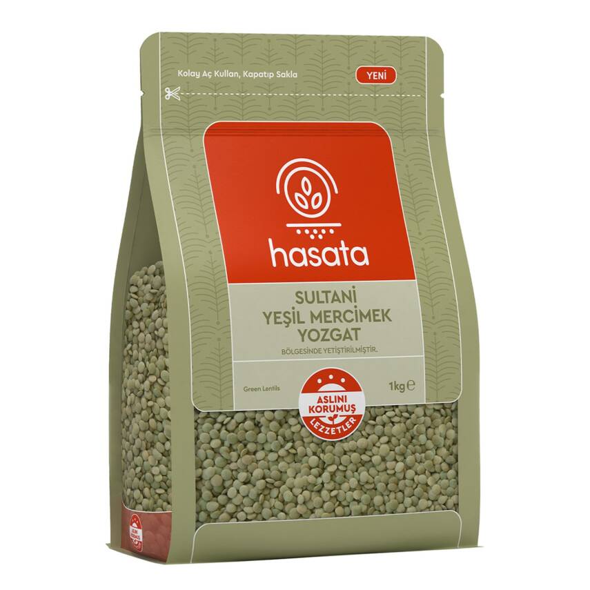 Hasata Yozgat Sultani Yeşil Mercimek 1 Kg - 1