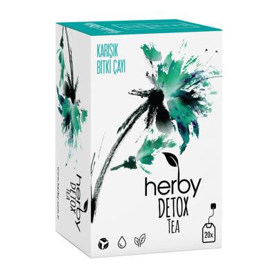 Herby Detox Tea Diyete Destek Detoks Bitki Çayı 20'li - Herby