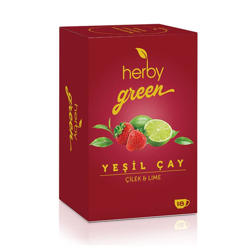Herby Yeşil Çay Çilek & Lime 18'li 27 G - 1