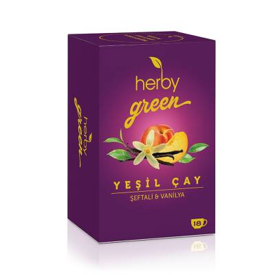 Herby Yeşil Çay Şeftali & Vanilya 18'li 27 G - Herby