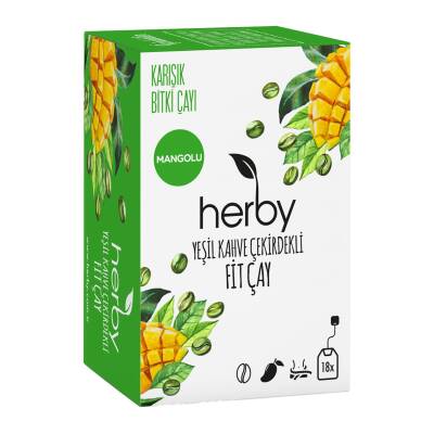 Herby Yeşil Kahve Çekirdekli Fit Çay 18'li 27 G - Herby