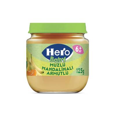 Hero Baby Muz Mandalina Armut Püreli Kavanoz Mama 125 G - Hero