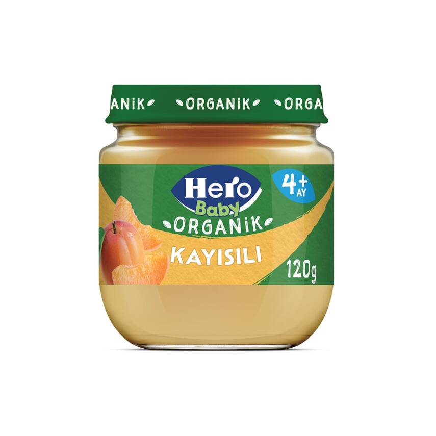 Hero Baby Organik Kayısılı Kavanoz Mama 120 G - 1