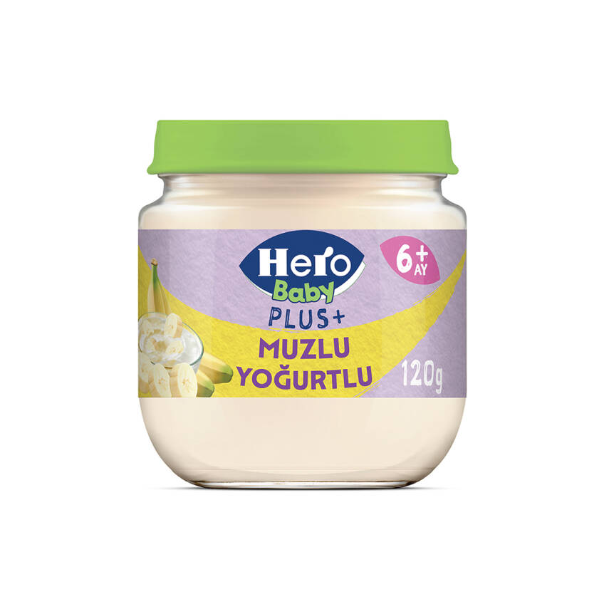 Hero Baby Plus+ Muzlu Yoğurtlu Kavanoz Mama 120G - 1