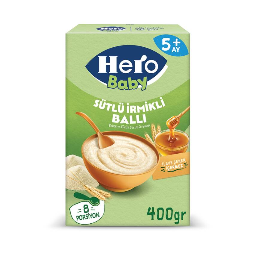 Hero Baby Sütlü Ballı İrmikli Ek Besin 400 G - 1