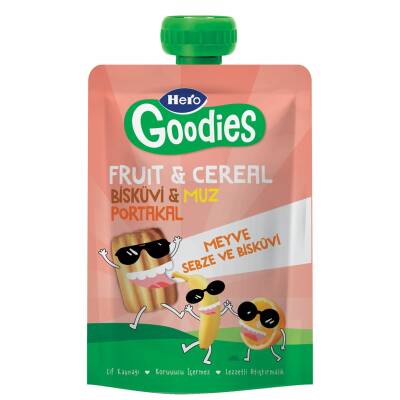 Hero Goodies Bisküvi - Muz - Portakal Pouch 100 G - Hero
