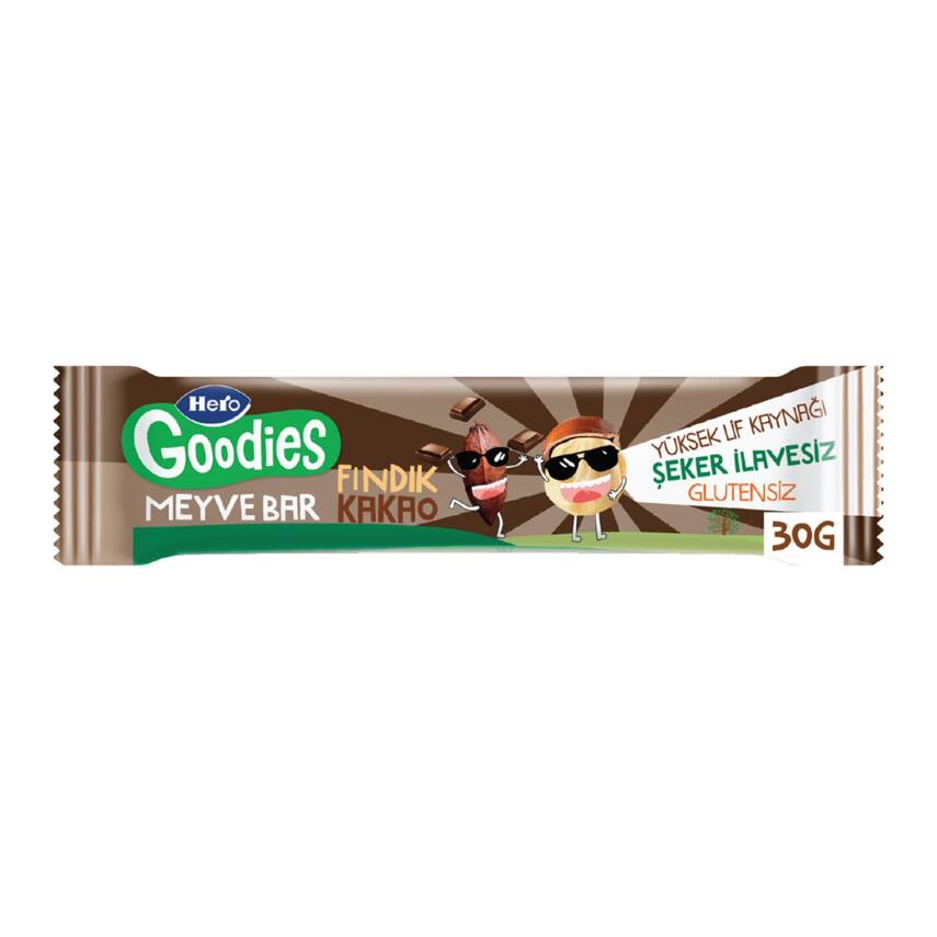 Hero Goodies Fındık Kakao Meyve Bar 30 G - 1