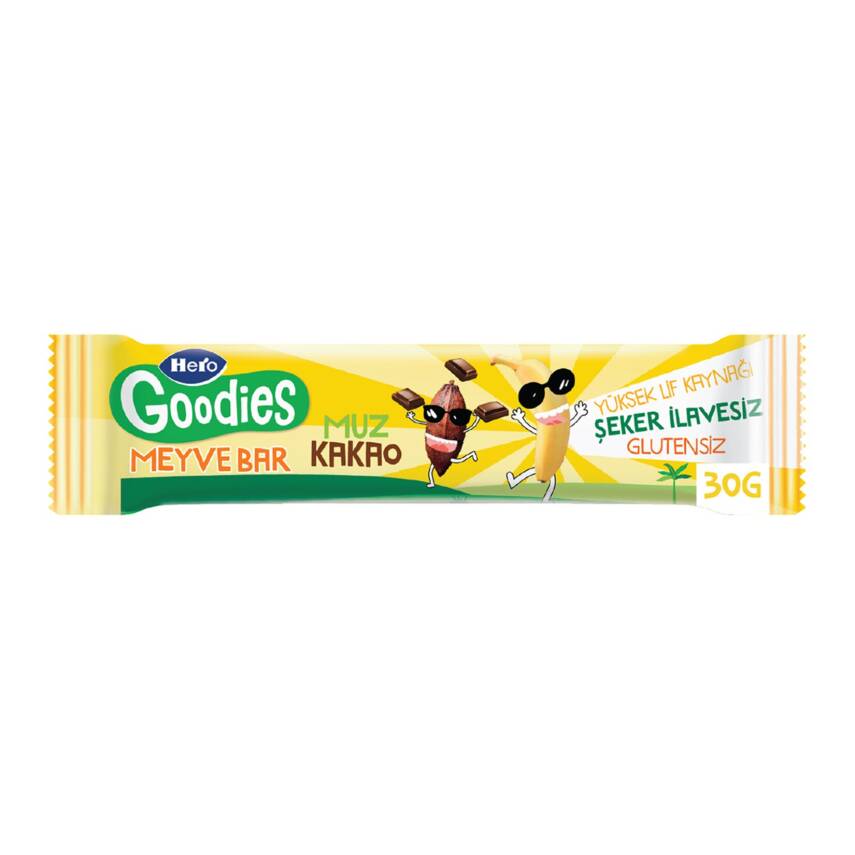 Hero Goodies Muz Kakao Meyve Bar 30 G - 1