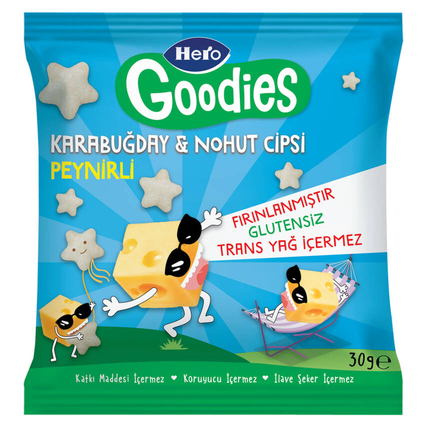 Hero Goodies Peynirli Karabuğday Nohut Cipsi 30 G - 1