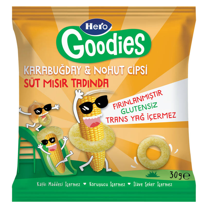 Hero Goodies Süt Mısırlı Karabuğday Nohut Cipsi 30 G - 1