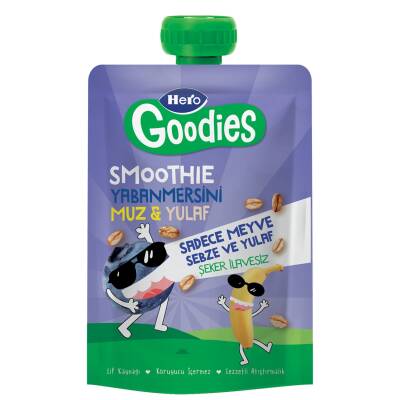 Hero Goodies Yaban Mersini - Muz - Yulaf Pouch 100 G - Hero
